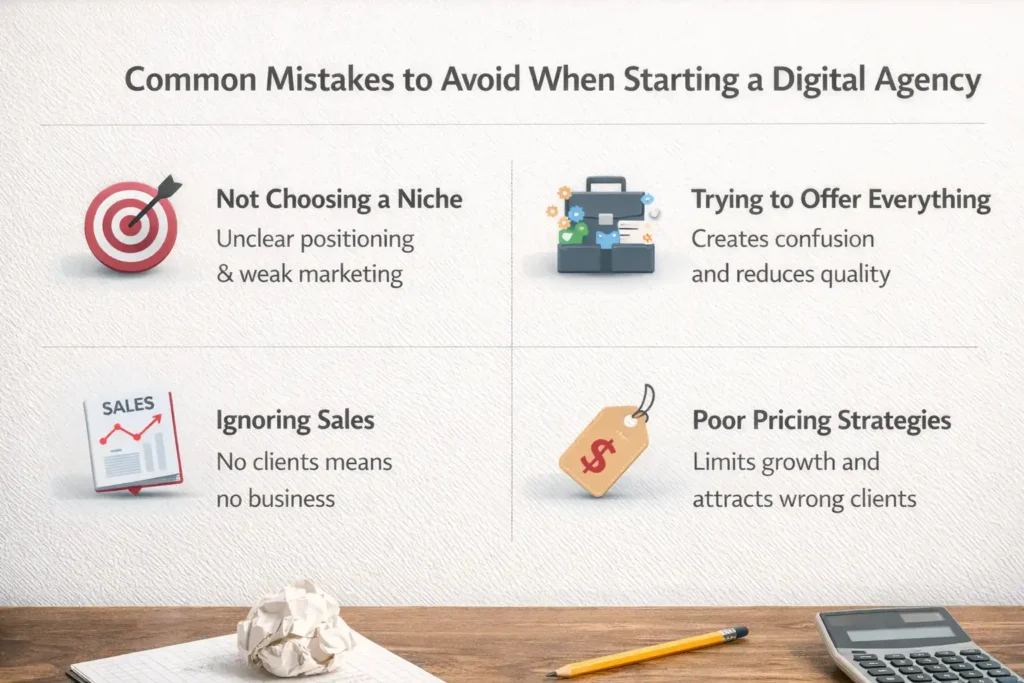 Common Mistakes to Avoid When Starting a Digital Agency