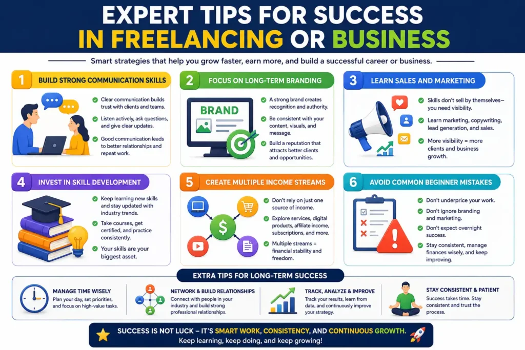 Expert Tips for Success in Freelancing or Business