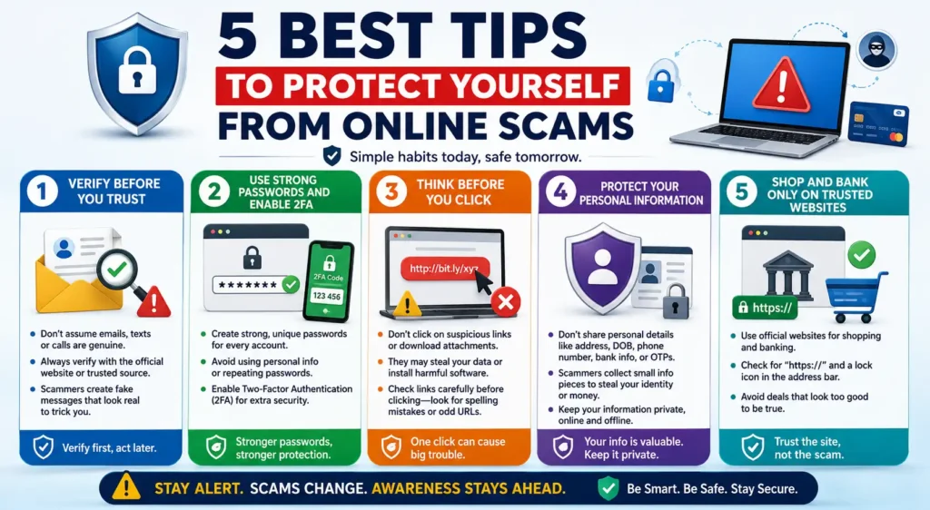 5 Best Tips to Protect Yourself From Online Scams