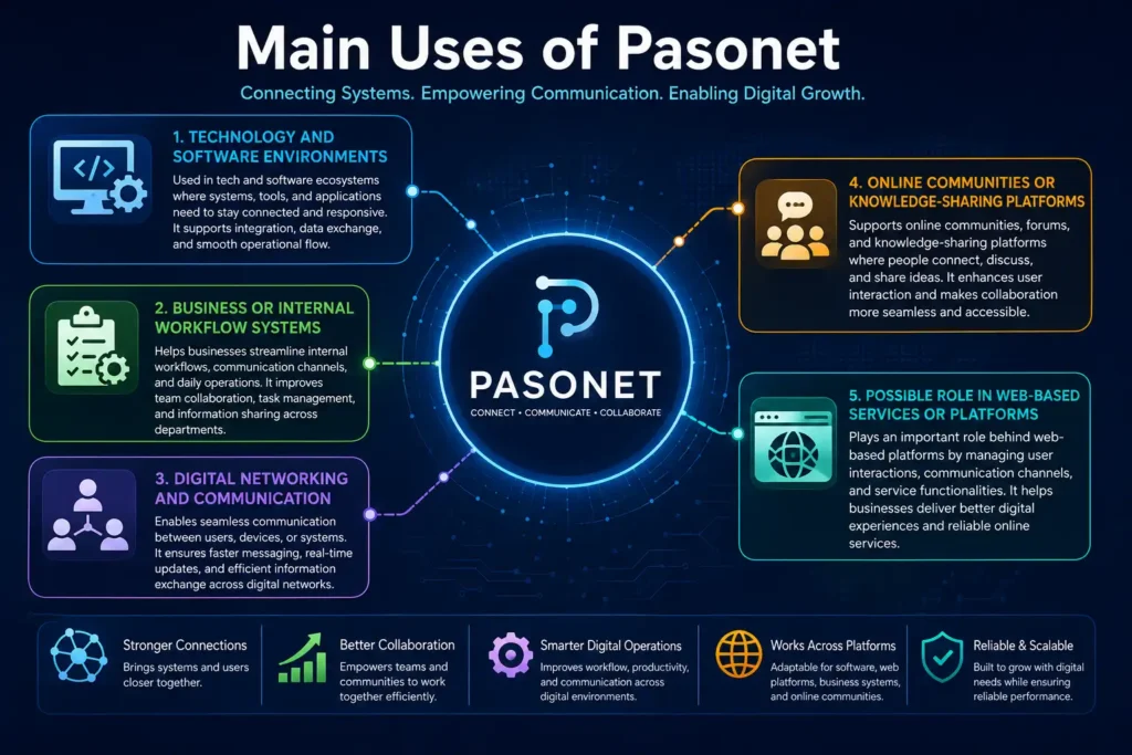 Main Uses of Pasonet