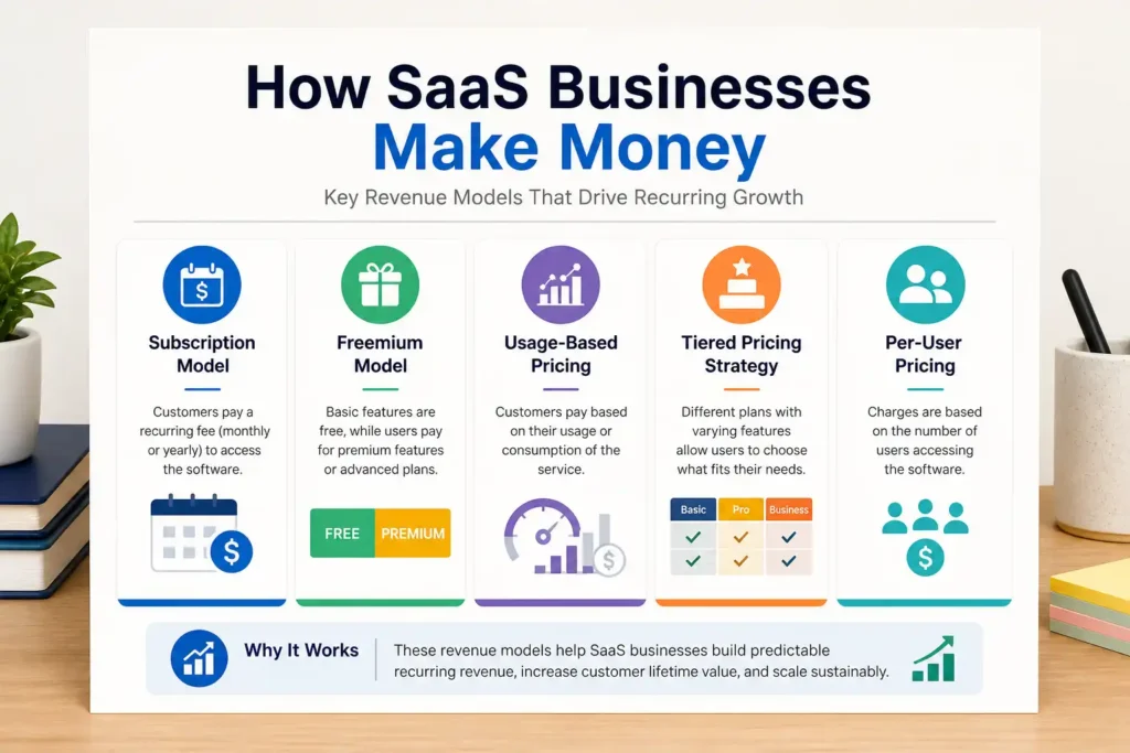 How SaaS Businesses Make Money :- Core Revenue Models