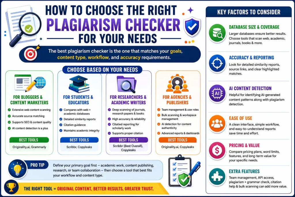 How to Choose the Right Plagiarism Checker for Your Needs