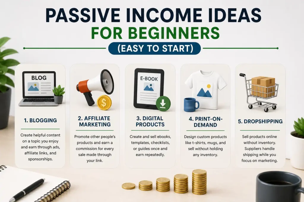 Passive Income Ideas for Beginners (Easy to Start)