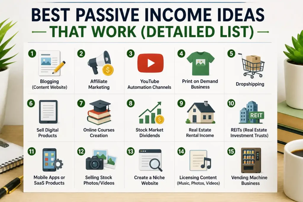 Best Passive Income Ideas That Work (Detailed List)