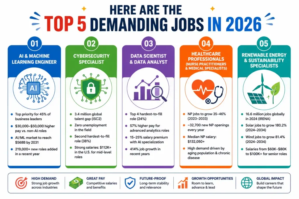 Here are the Top 5 Demanding Jobs in 2026