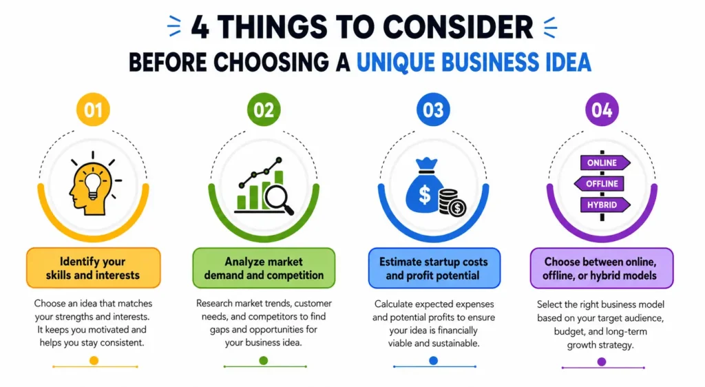 4 Things to Consider Before Choosing a Unique Business Idea