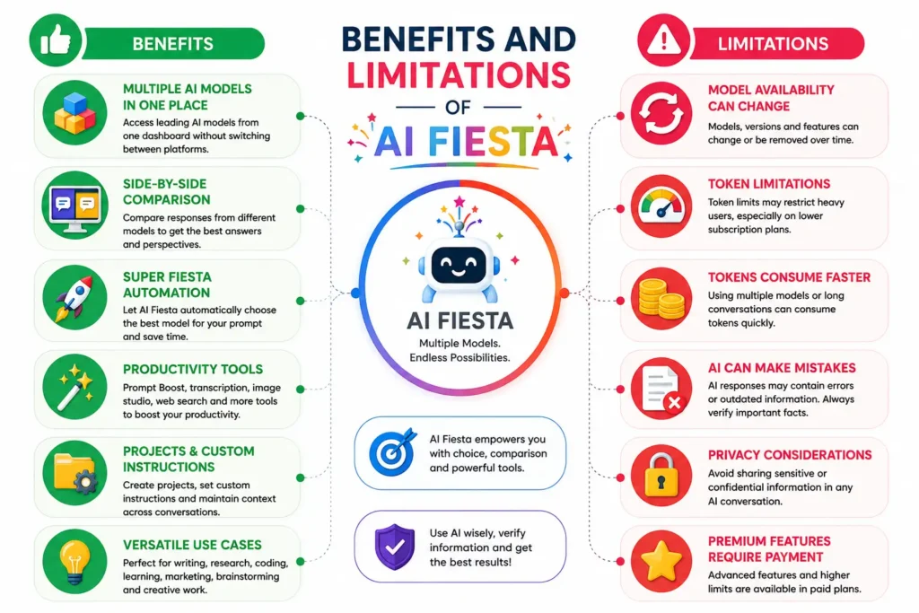 Benefits and Limitations of AI Fiesta